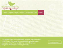 Tablet Screenshot of memorialcentrefarmersmarket.ca